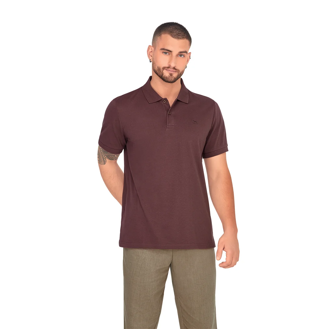 PLAYERA TIPO POLO CAFÉ 91079