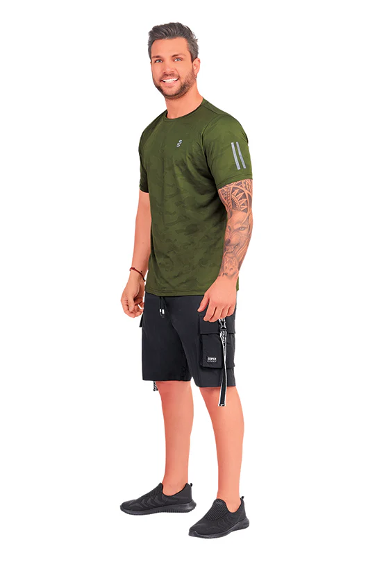 PLAYERA VERDE DE MANGA CORTA 81868