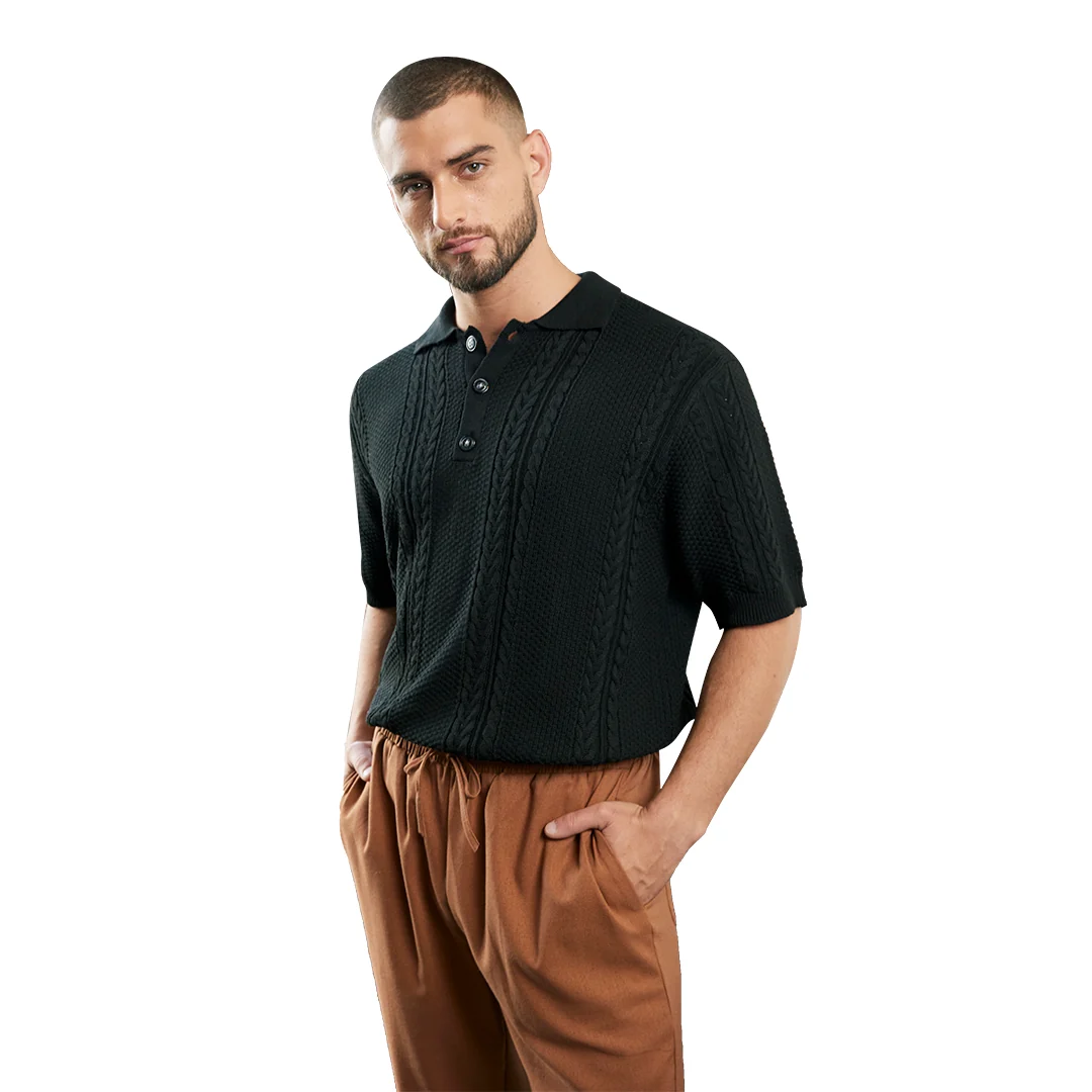 POLO NEGRA TEJIDA 92131 - Image 3