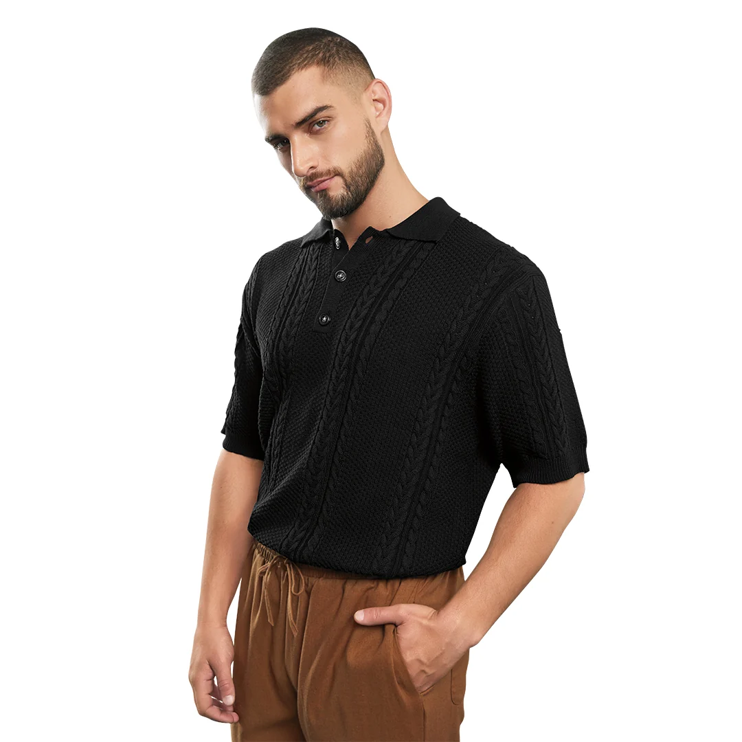 POLO NEGRA TEJIDA 92131 - Image 4