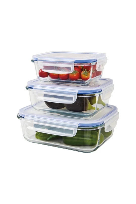 Refractario set de 3 piezas transparente 81318