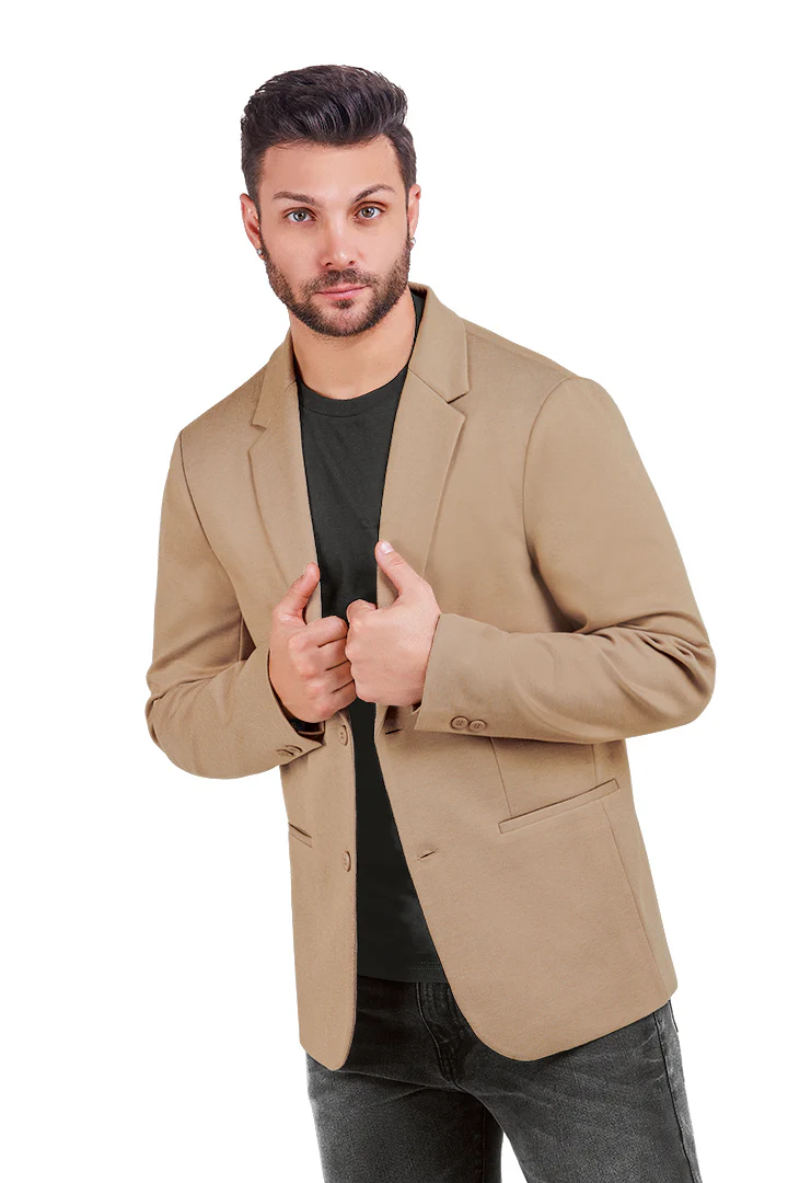 SACO BEIGE DE DOS BOTONES 91334