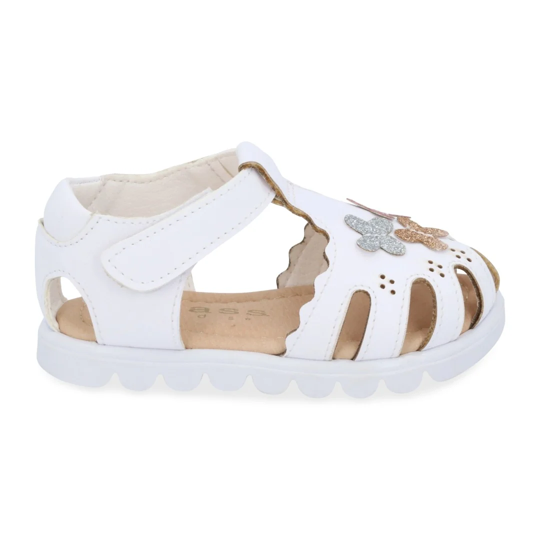 SANDALIA CASUAL BLANCO CON ADORNO 14221 - Image 2
