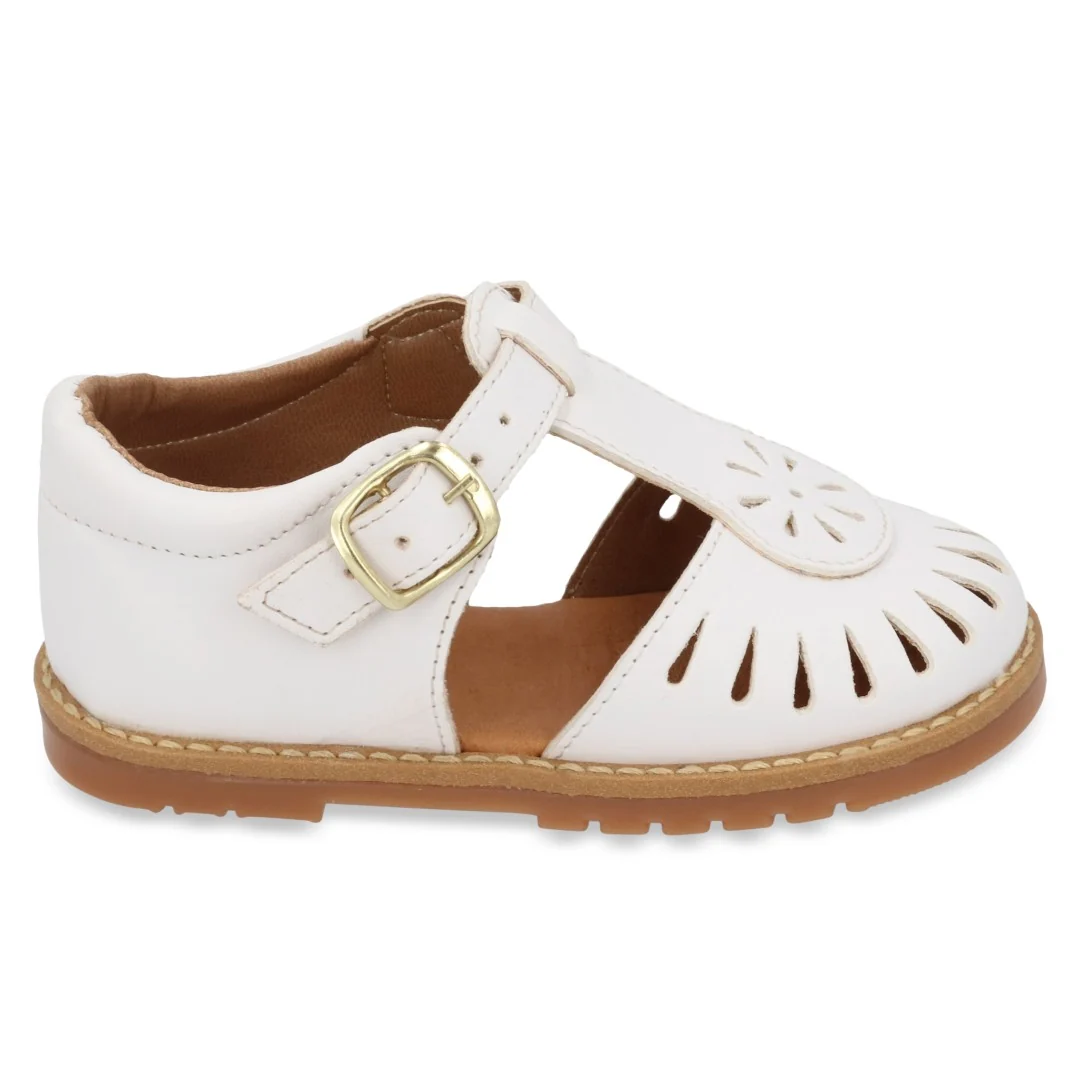 SANDALIA CASUAL BLANCO Y ROJO CON ADORNO DUO 699 - Image 3