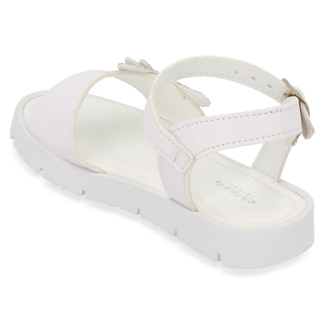 SANDALIA CASUAL BLANCO Y ROSA CON ADORNO DUO 683 - Image 4