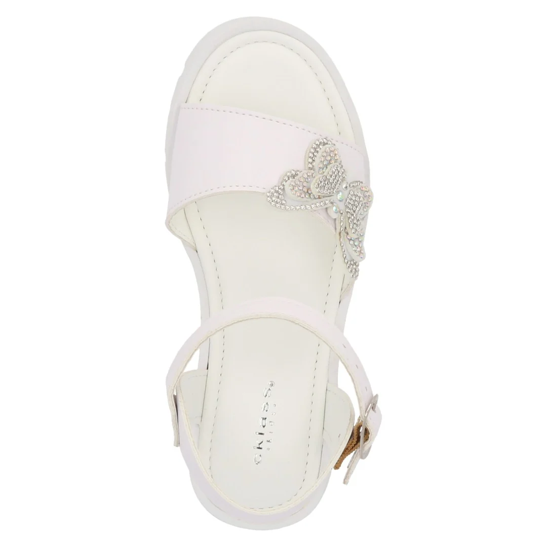 SANDALIA CASUAL BLANCO Y ROSA CON ADORNO DUO 683 - Image 6