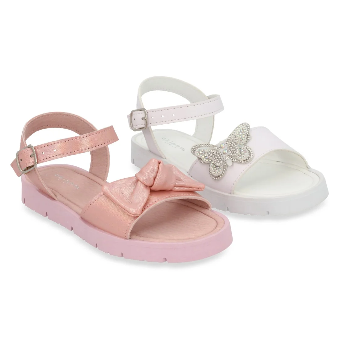 SANDALIA CASUAL BLANCO Y ROSA CON ADORNO DUO 683 - Image 7
