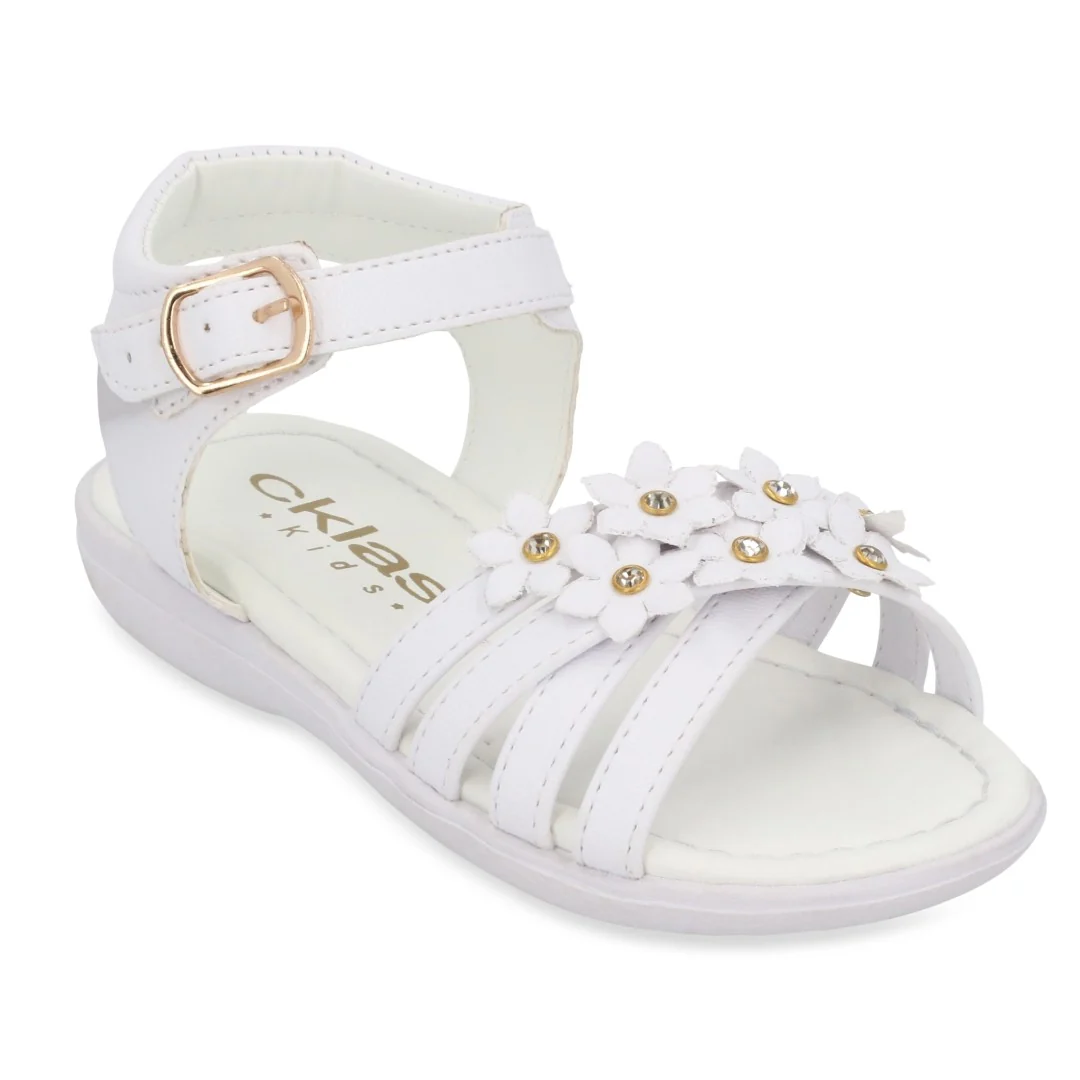 SANDALIA CASUAL BLANCO Y ROSA CON ADORNO DÚO 692 - Image 2