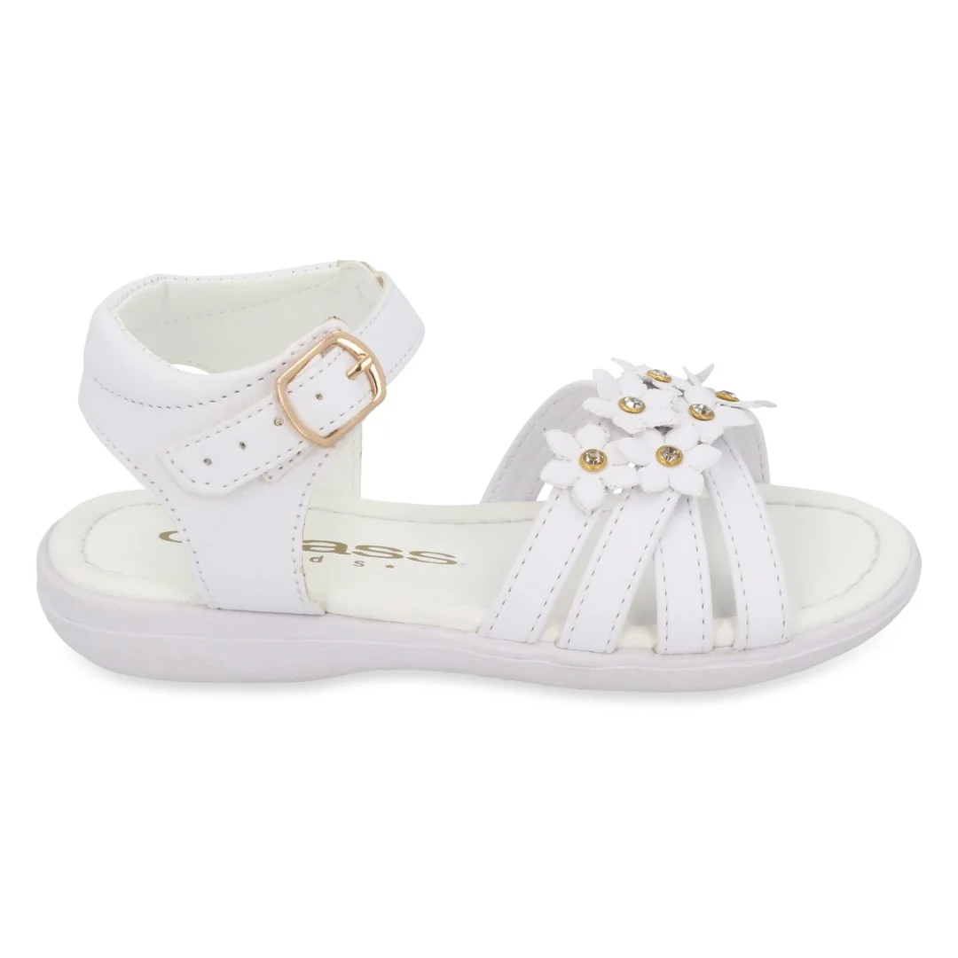 SANDALIA CASUAL BLANCO Y ROSA CON ADORNO DÚO 692 - Image 3