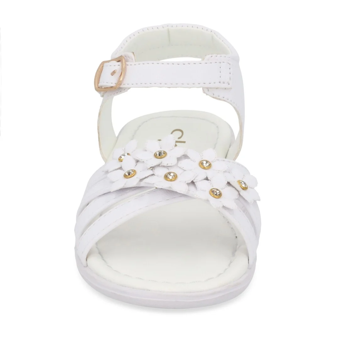 SANDALIA CASUAL BLANCO Y ROSA CON ADORNO DÚO 692 - Image 5