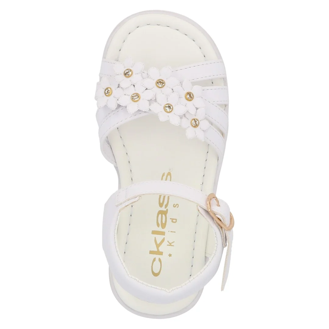 SANDALIA CASUAL BLANCO Y ROSA CON ADORNO DÚO 692 - Image 6