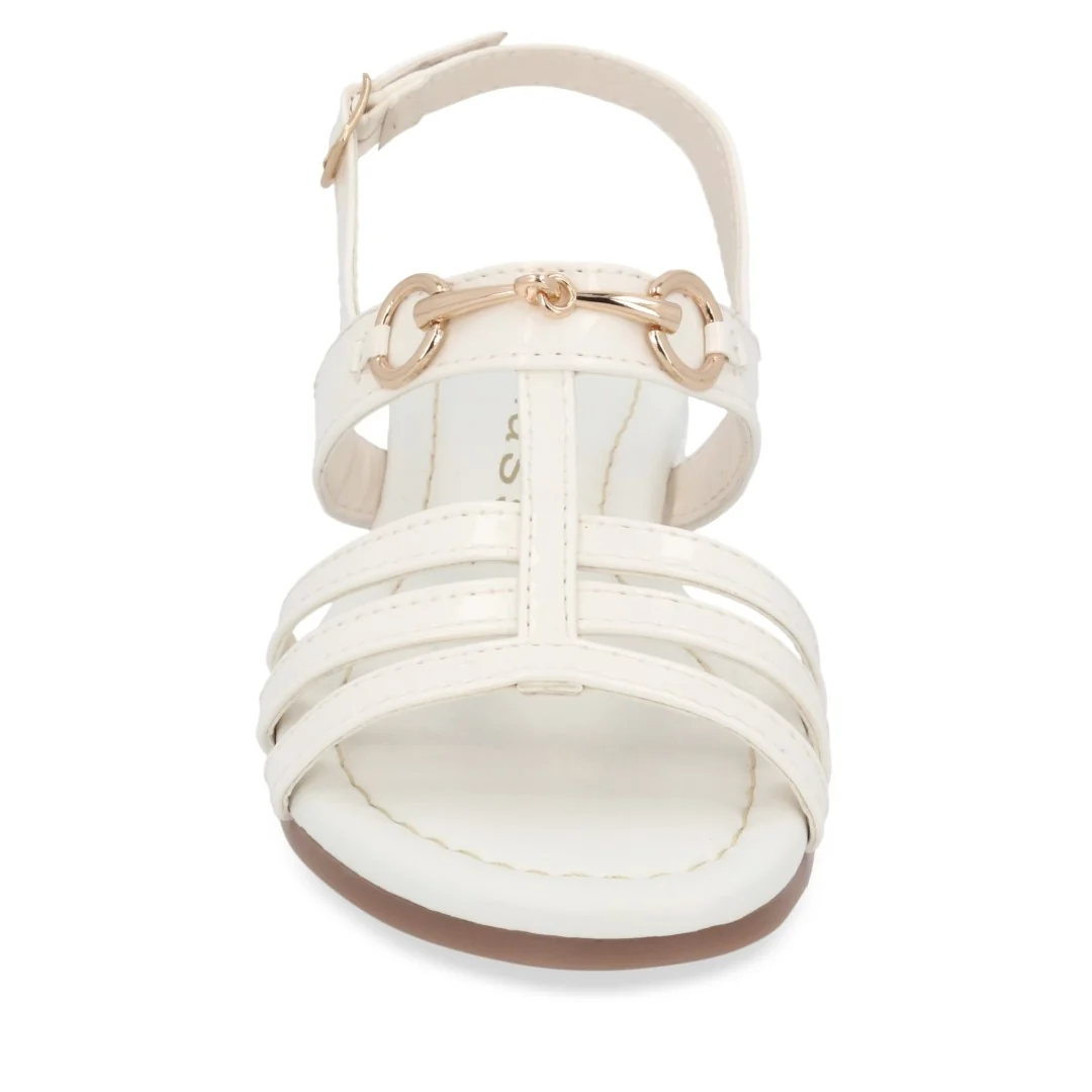 SANDALIA CASUAL BLANCO Y ROSA CON ADORNO DUO 725 - Image 5