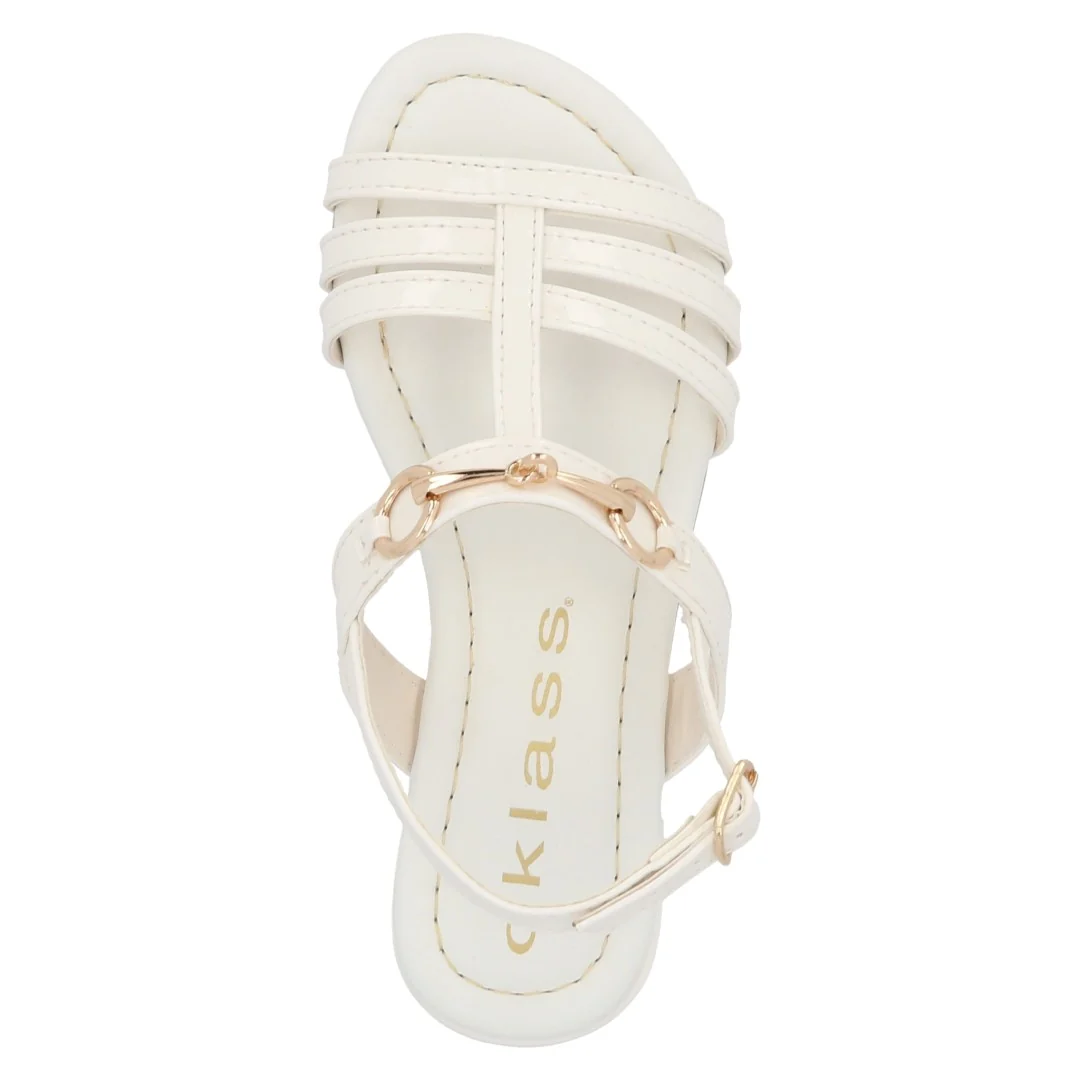 SANDALIA CASUAL BLANCO Y ROSA CON ADORNO DUO 725 - Image 6