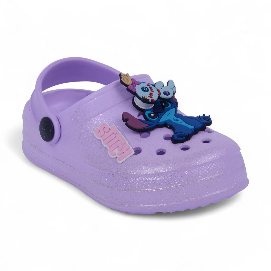 SANDALIA CASUAL LILA CON GLITTER 10623