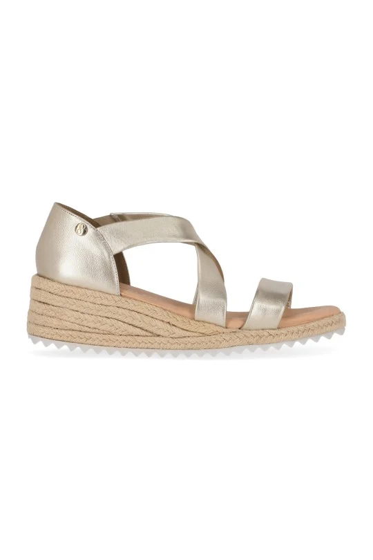 SANDALIA CASUAL ORO CON ELASTICO DE AJUSTE 18615 - Image 2