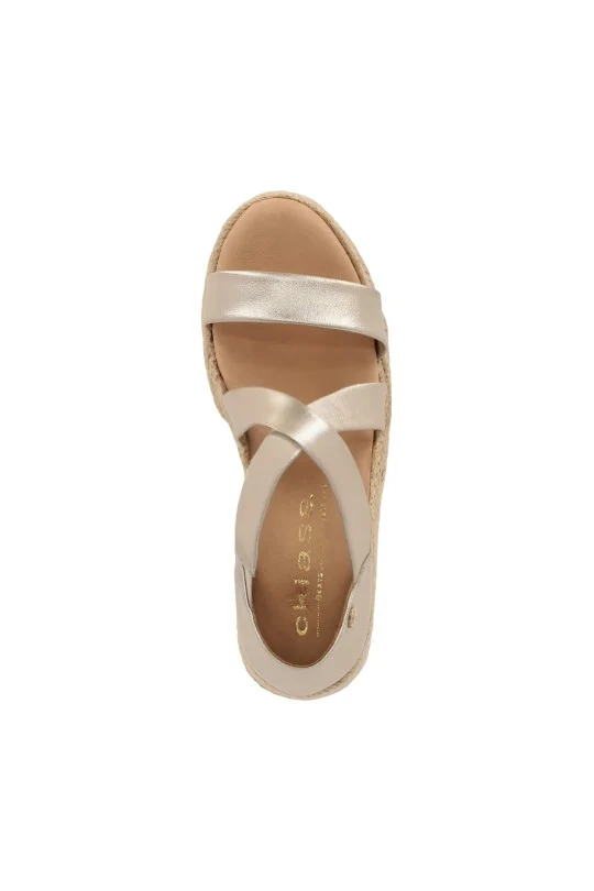 SANDALIA CASUAL ORO CON ELASTICO DE AJUSTE 18615 - Image 4