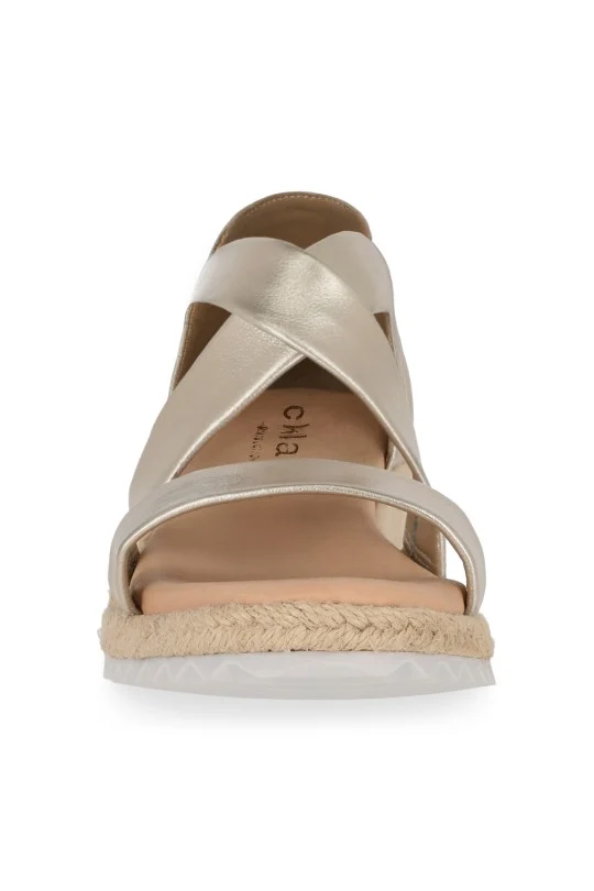 SANDALIA CASUAL ORO CON ELASTICO DE AJUSTE 18615 - Image 5