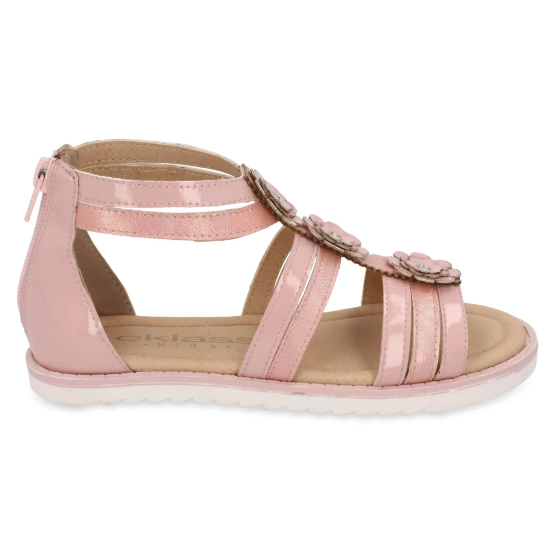 SANDALIA CASUAL ORO Y ROSA CON ADORNO DUO 726 - Image 9