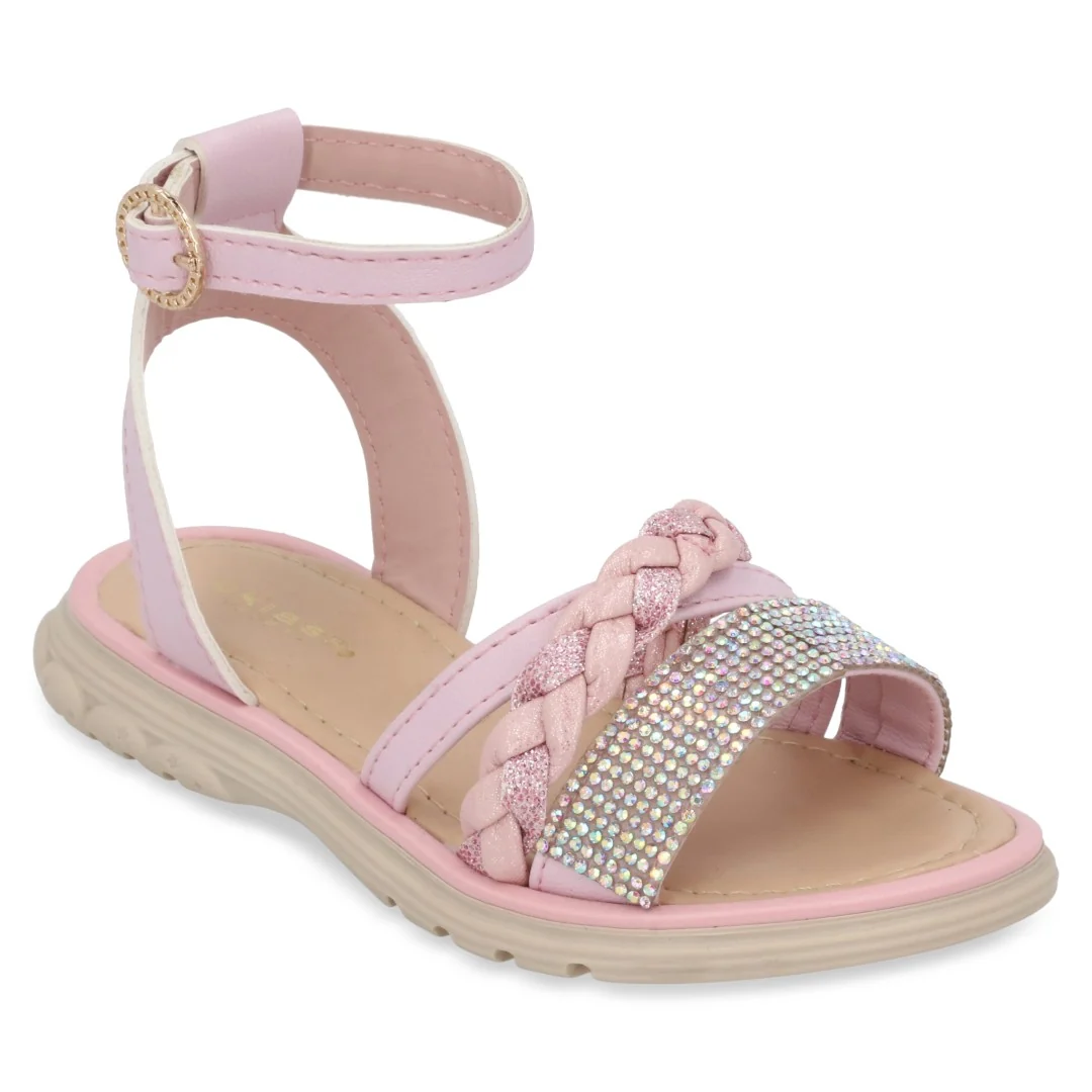 SANDALIA CASUAL ROSA CON ADORNO 03567