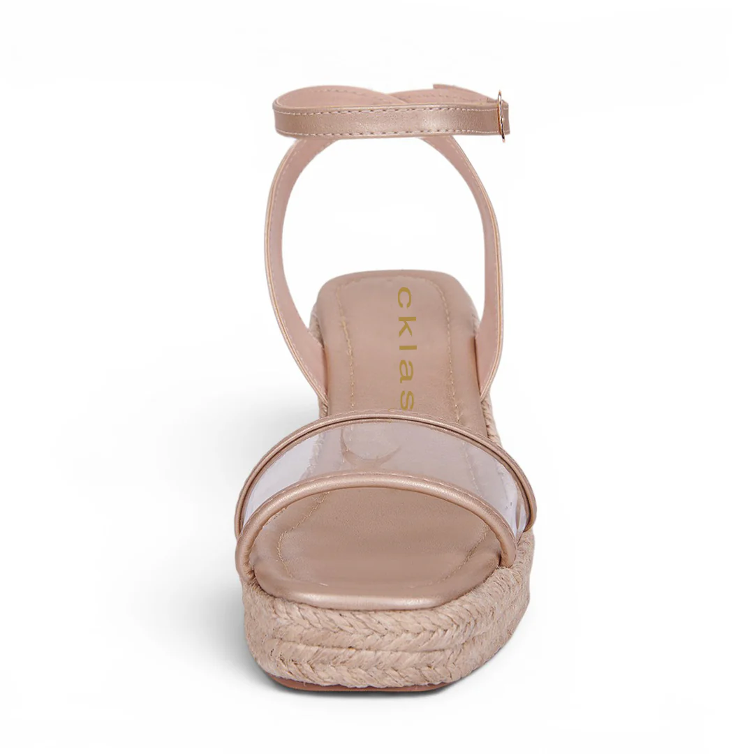SANDALIA CON MICA TRANSPARENTE ORO 32247 - Image 3