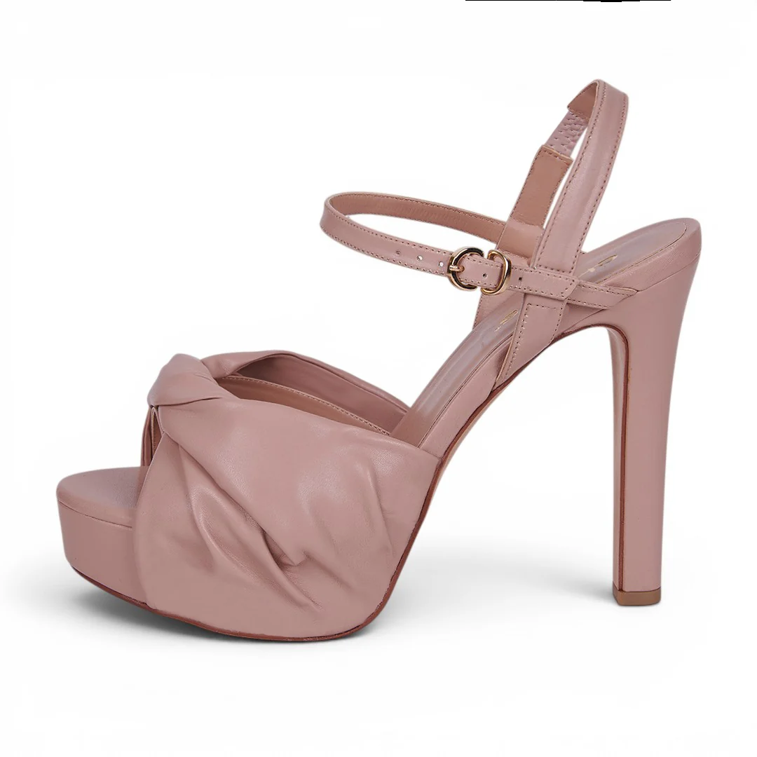 SANDALIA CON PULSERA Y NUDO BEIGE 05068 - Image 2