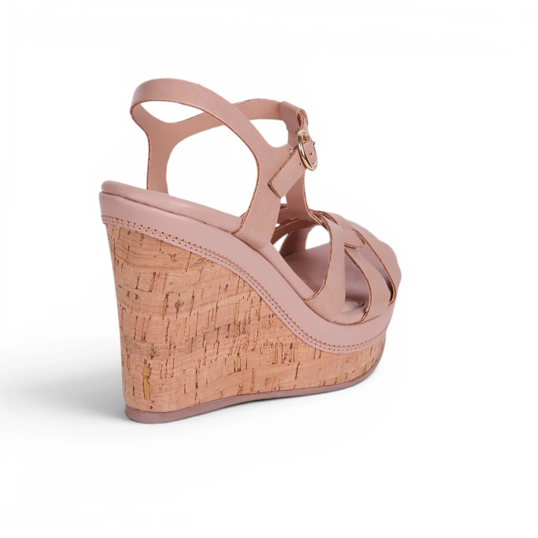 SANDALIA CON TIRAS CRUZADAS BEIGE 22141 - Image 4