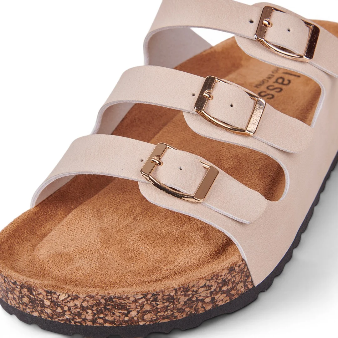 SANDALIA CONFORT DE TRES CORREAS HUESO 70638 - Image 6