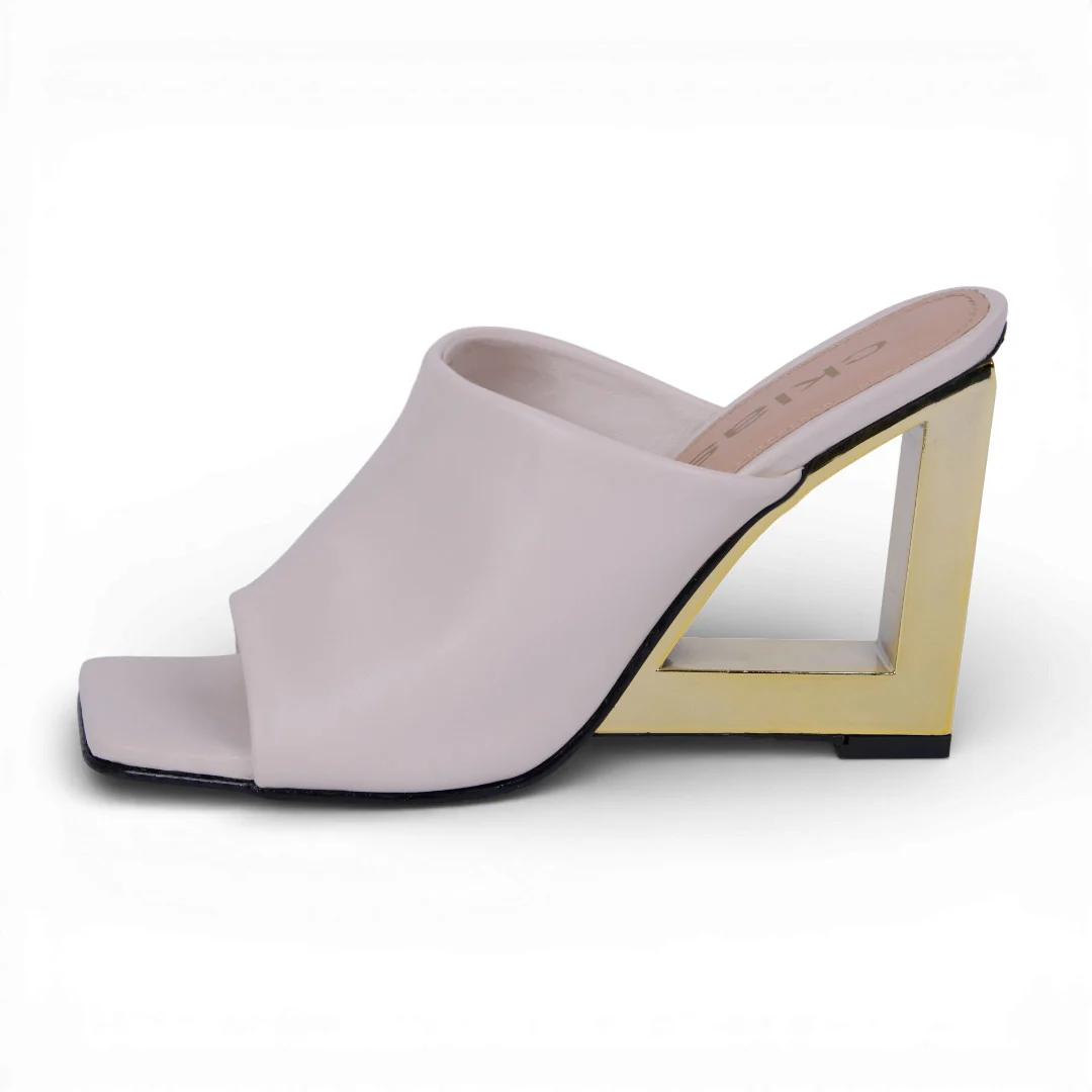 SANDALIA DE DAMA TACÓN 10CM HUESO 77923 - Image 2