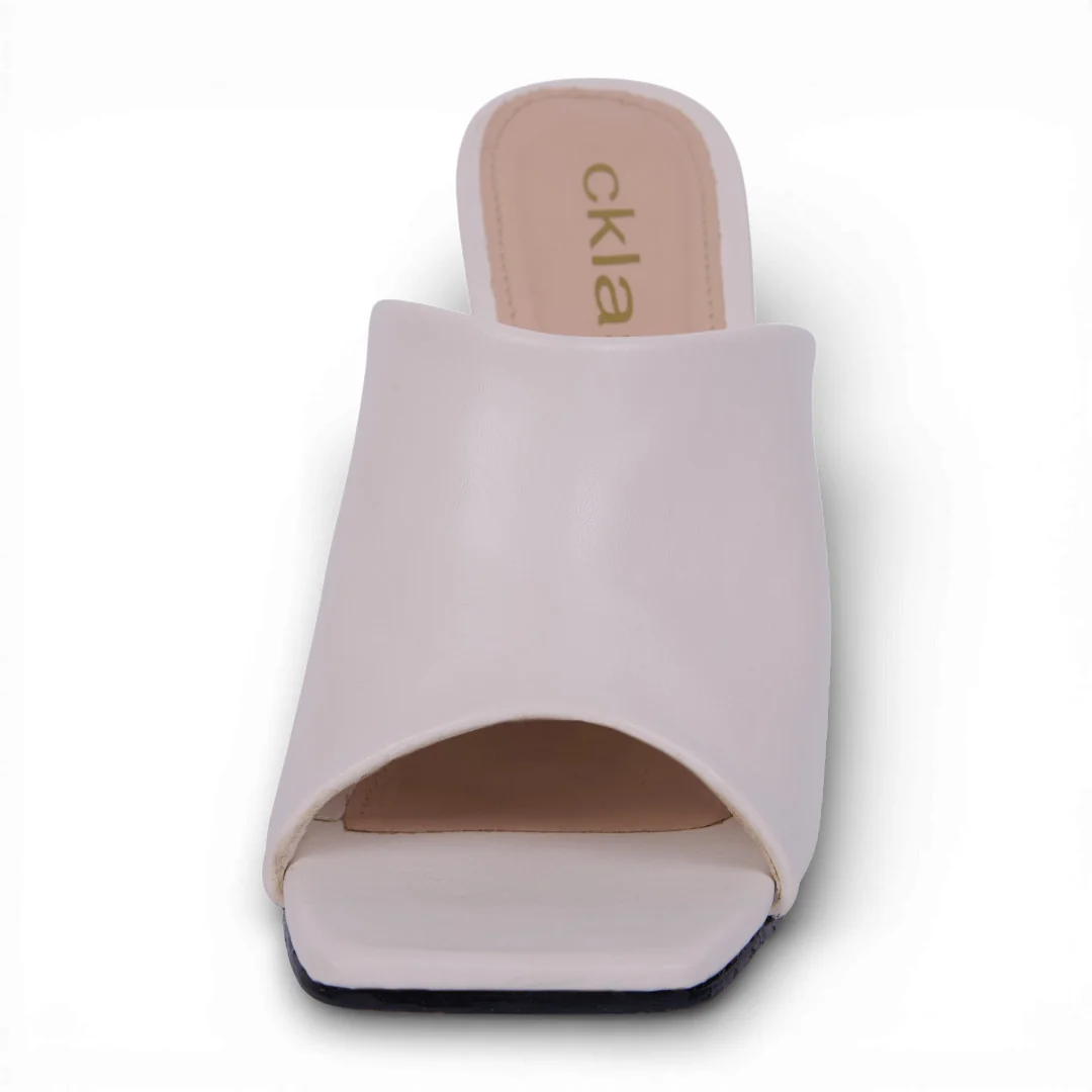 SANDALIA DE DAMA TACÓN 10CM HUESO 77923 - Image 3
