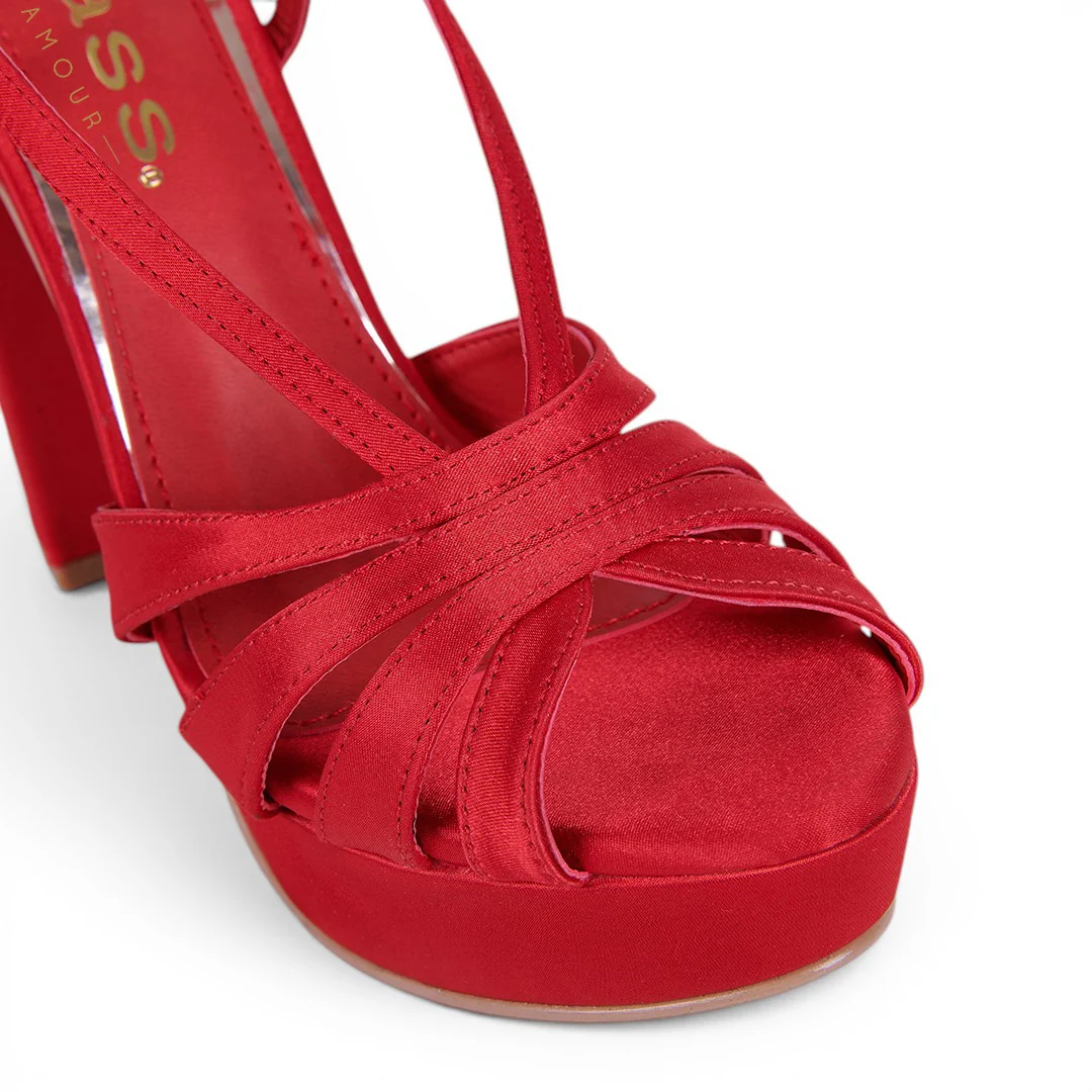 SANDALIA DE GALA ENTRELAZADA ROJO 03289 - Image 6