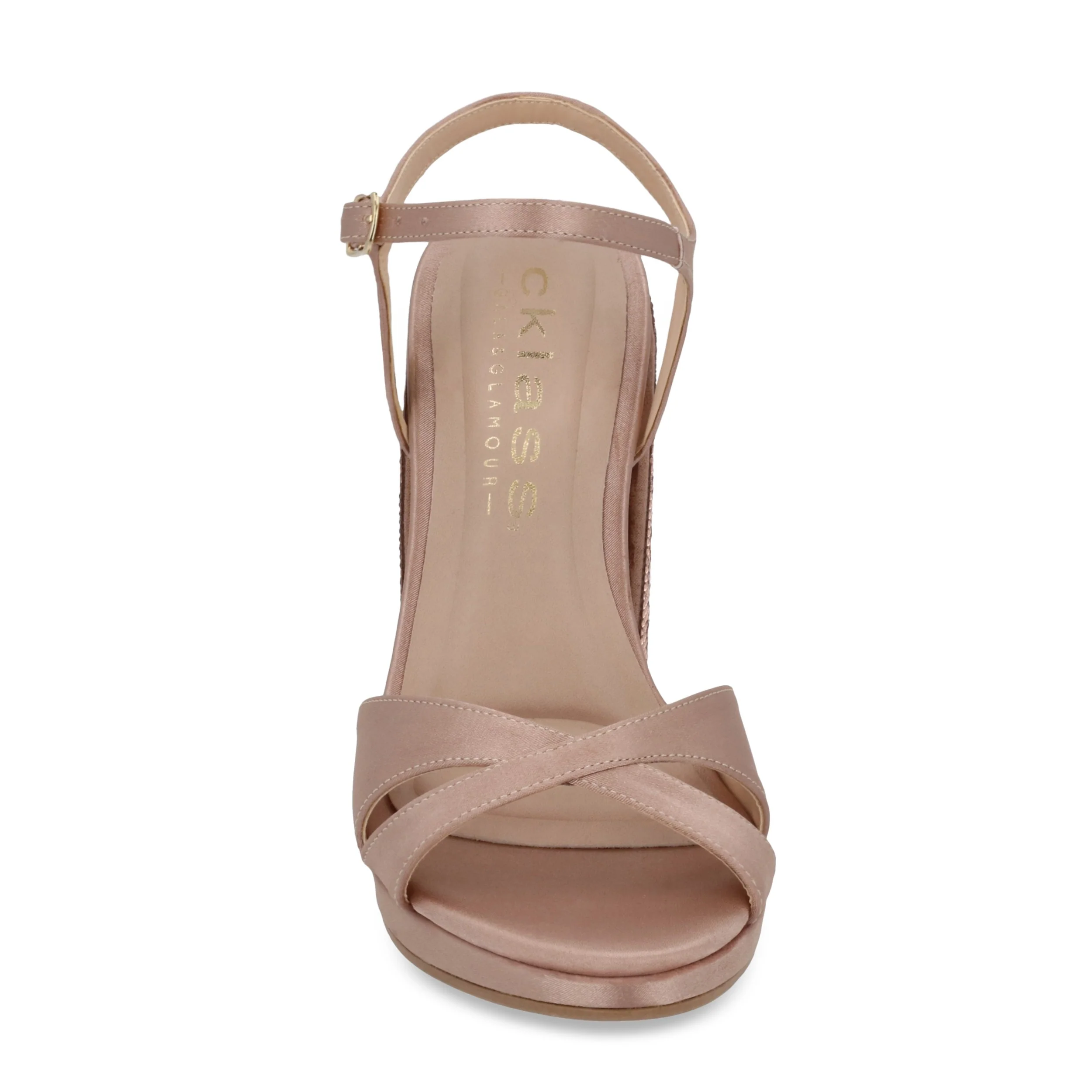 SANDALIA DE MEDIA PLATAFORMA 11CM MUJER ORO ROSADO CON BRILLO 36814 - Image 3