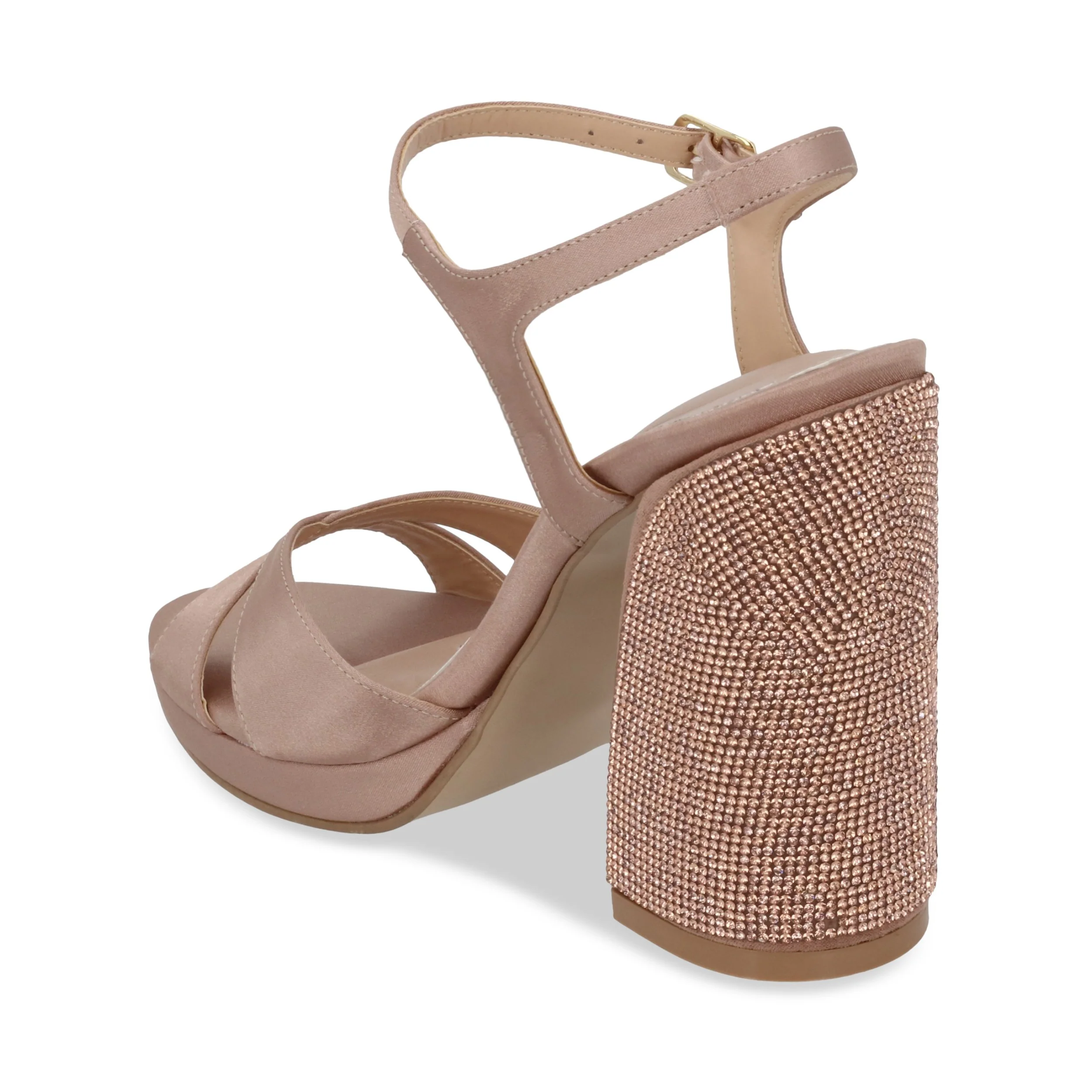 SANDALIA DE MEDIA PLATAFORMA 11CM MUJER ORO ROSADO CON BRILLO 36814 - Image 4