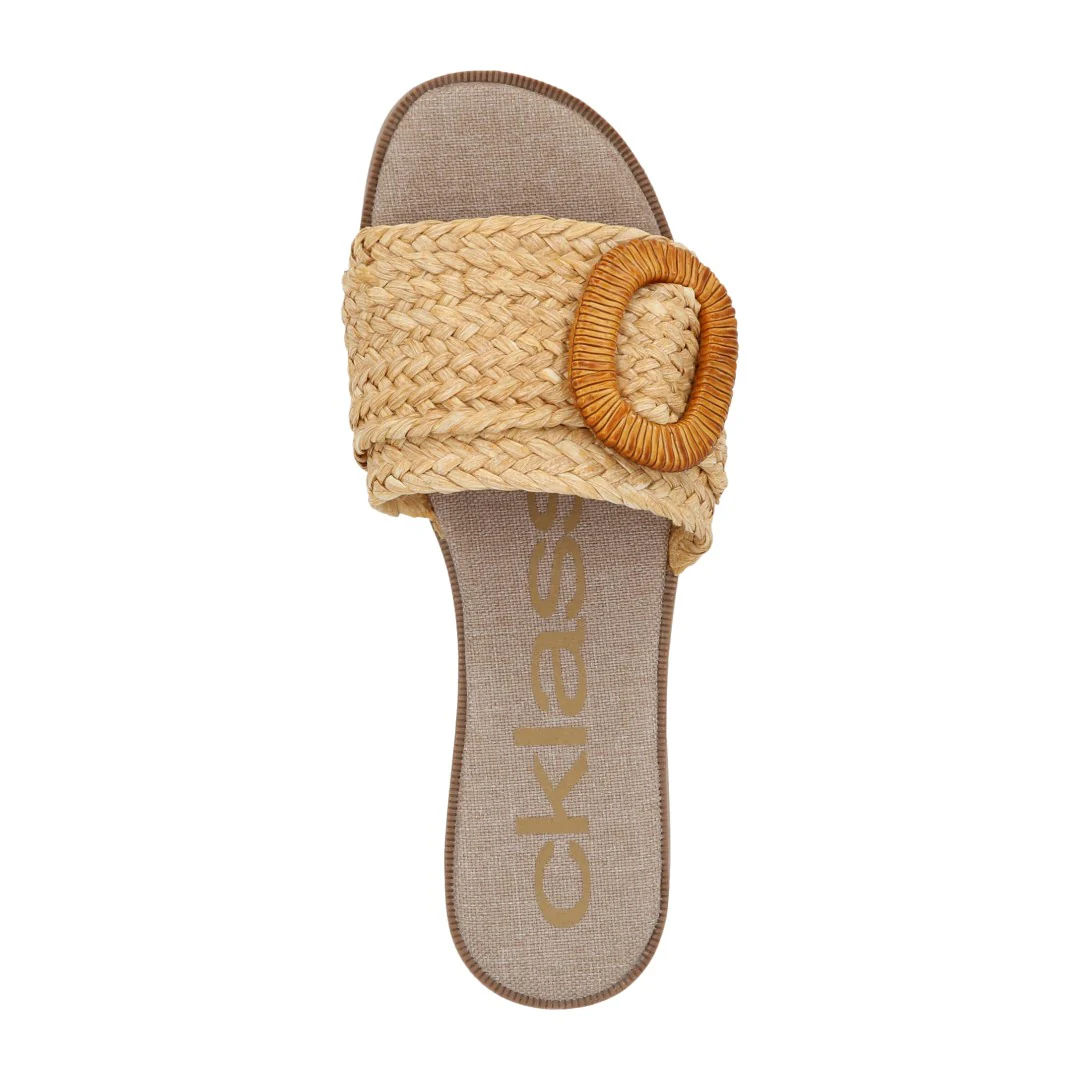 SANDALIA DE PISO BEIGE CON HEBILLA 53998 - Image 5