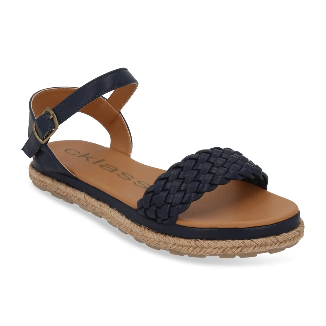 SANDALIA DE PISO MARINO CON TRENZA 84522