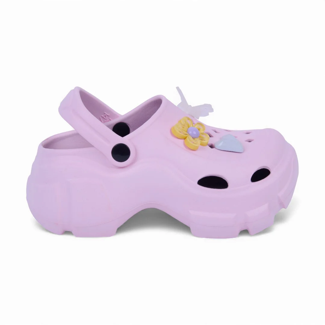 SANDALIA DE PISO ROSA CHUNKY CON FLORES 80592 - Image 4