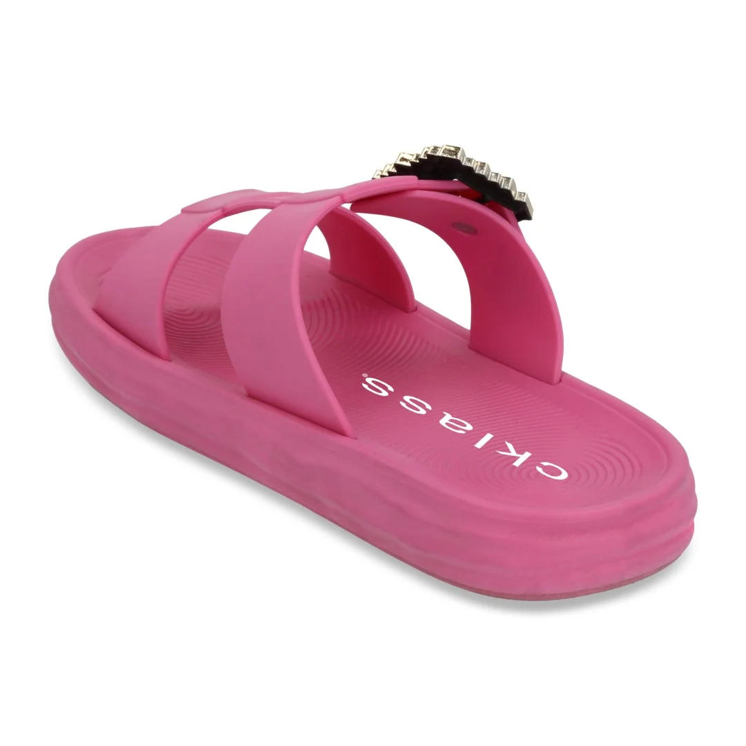 SANDALIA DE PISO ROSA CON HEBILLA 74502 - Image 3