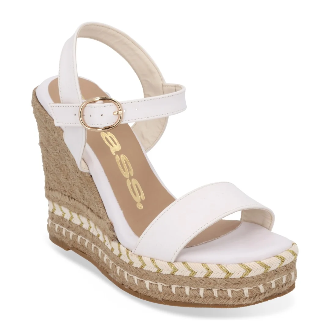 SANDALIA DE PLATAFORMA BLANCO DE YUTE 03432