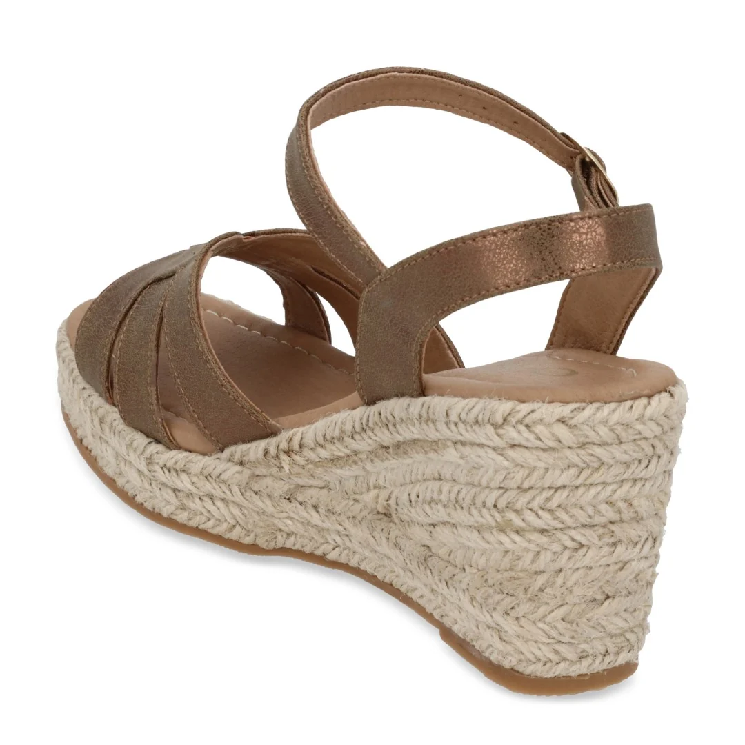 SANDALIA DE PLATAFORMA BRONCE CON YUTE 32233 - Image 4
