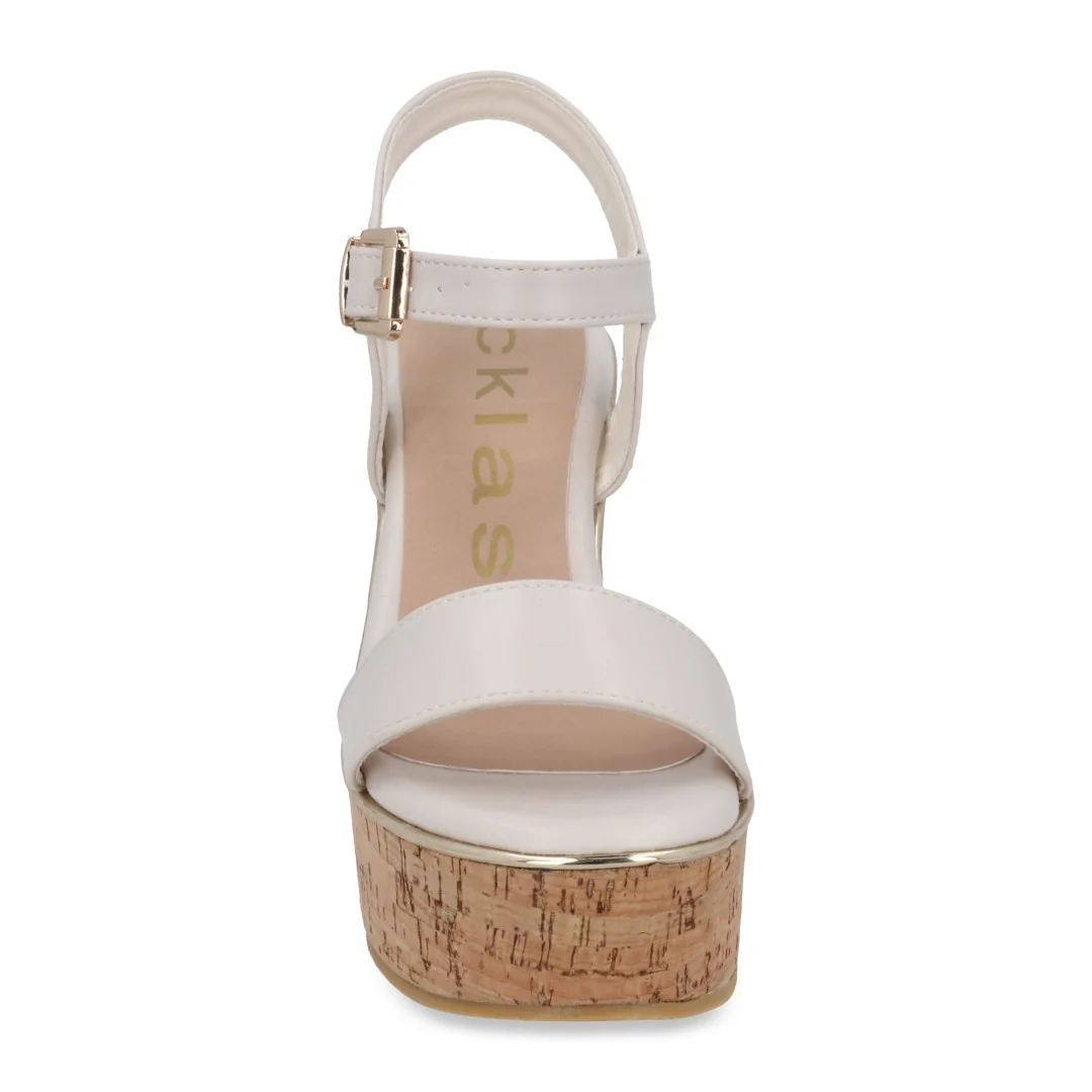 SANDALIA DE PLATAFORMA IVORY CON HEBILLA 03435 - Image 3