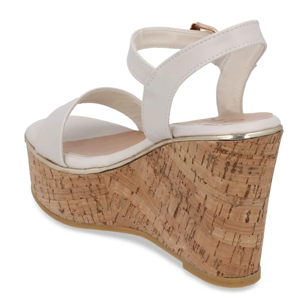 SANDALIA DE PLATAFORMA IVORY CON HEBILLA 03435 - Image 4