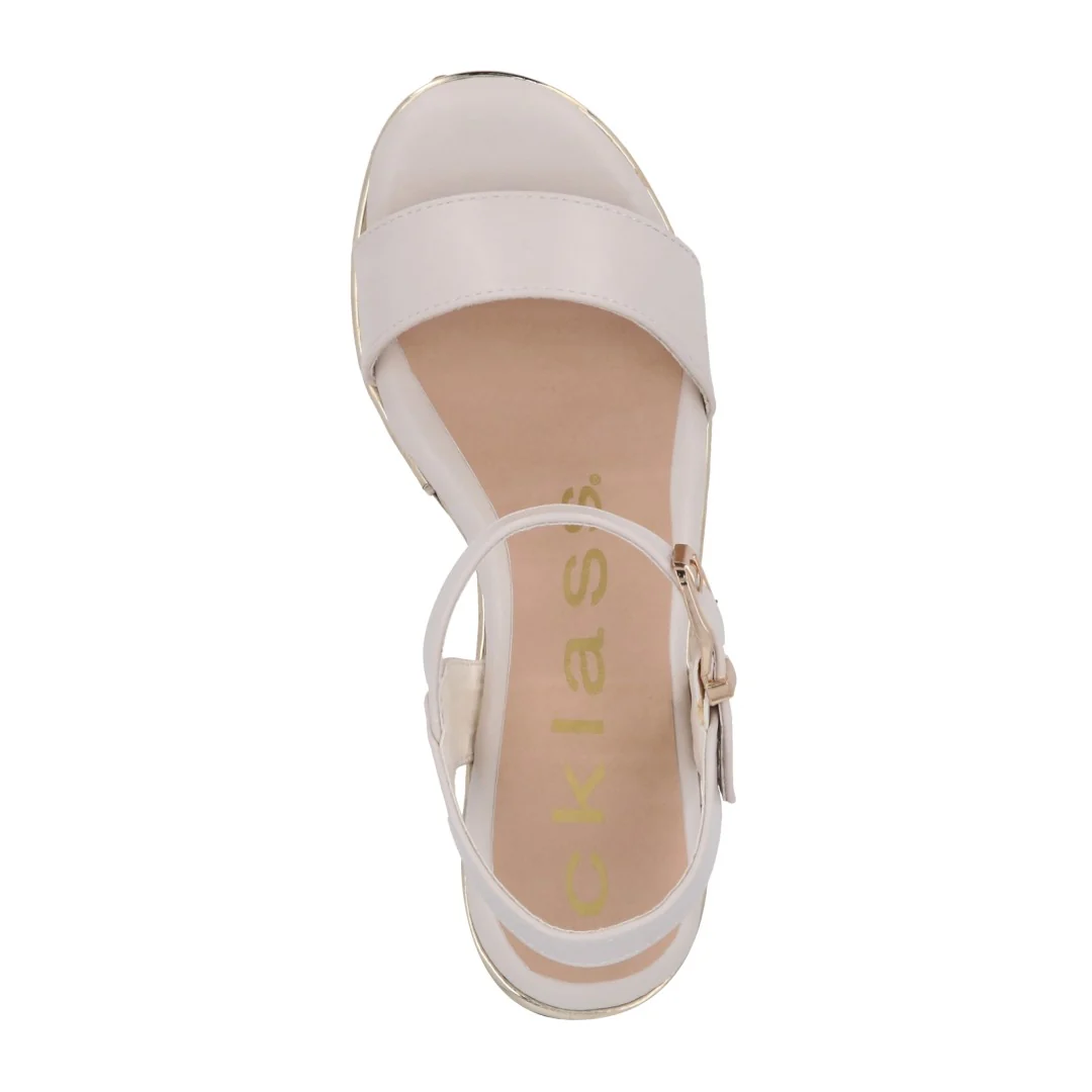 SANDALIA DE PLATAFORMA IVORY CON HEBILLA 03435 - Image 5