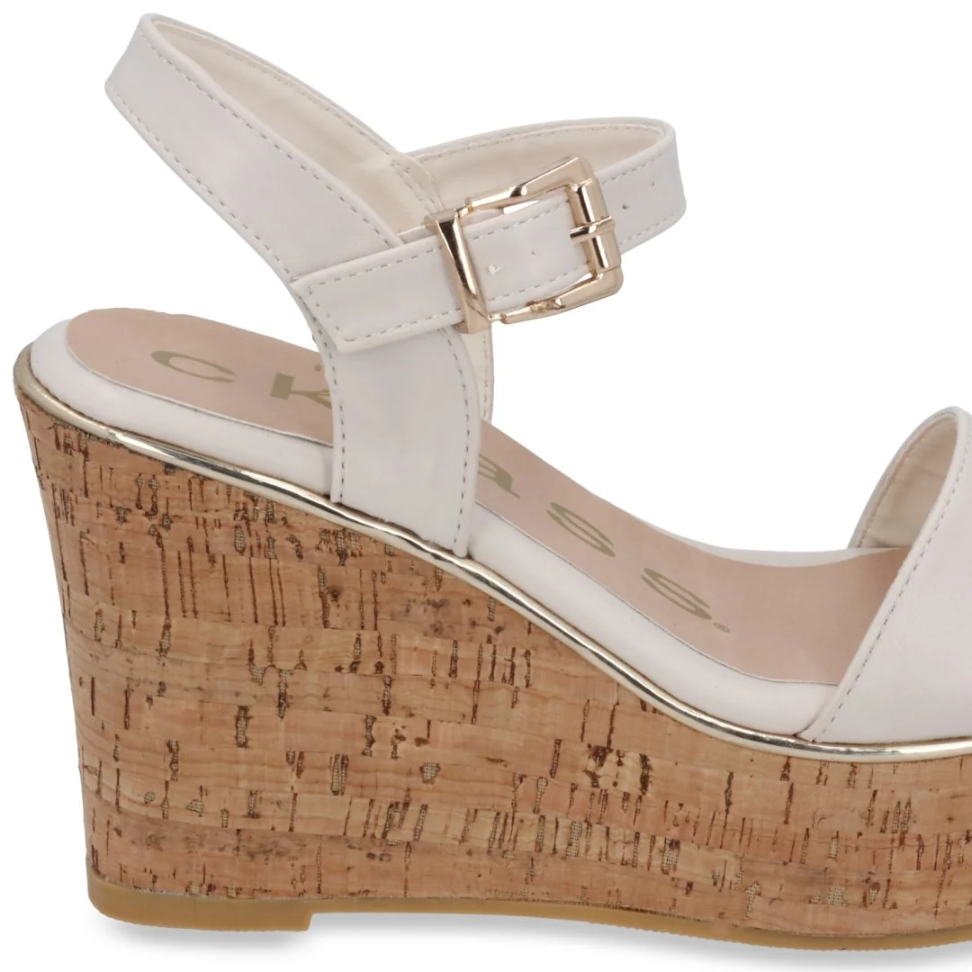 SANDALIA DE PLATAFORMA IVORY CON HEBILLA 03435 - Image 6