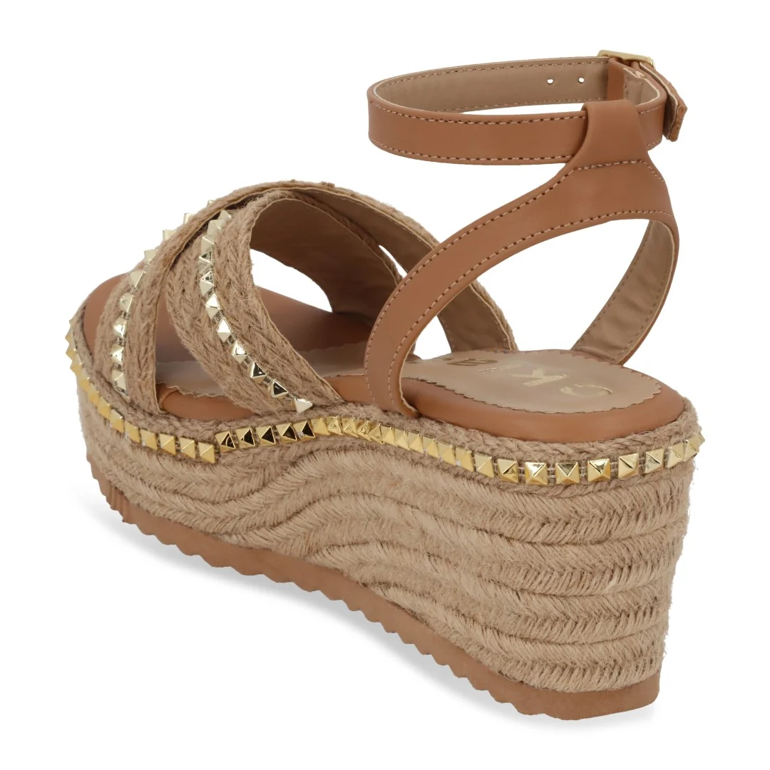 SANDALIA DE PLATAFORMA MIEL DE YUTE 75939 - Image 3