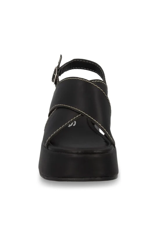 SANDALIA DE PLATAFORMA NEGRO CON HEBILLA 32416 - Image 3