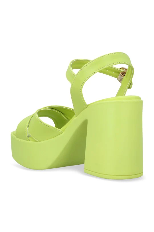 SANDALIA DE PLATAFORMA VERDE CON HEBILLA 47219 - Image 3