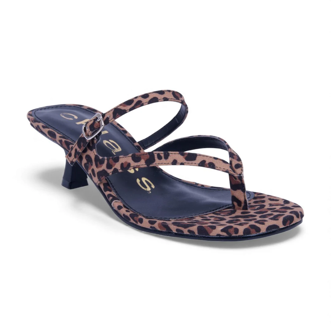 SANDALIA DE TACÓN ANIMAL PRINT DESTALONADO 21558