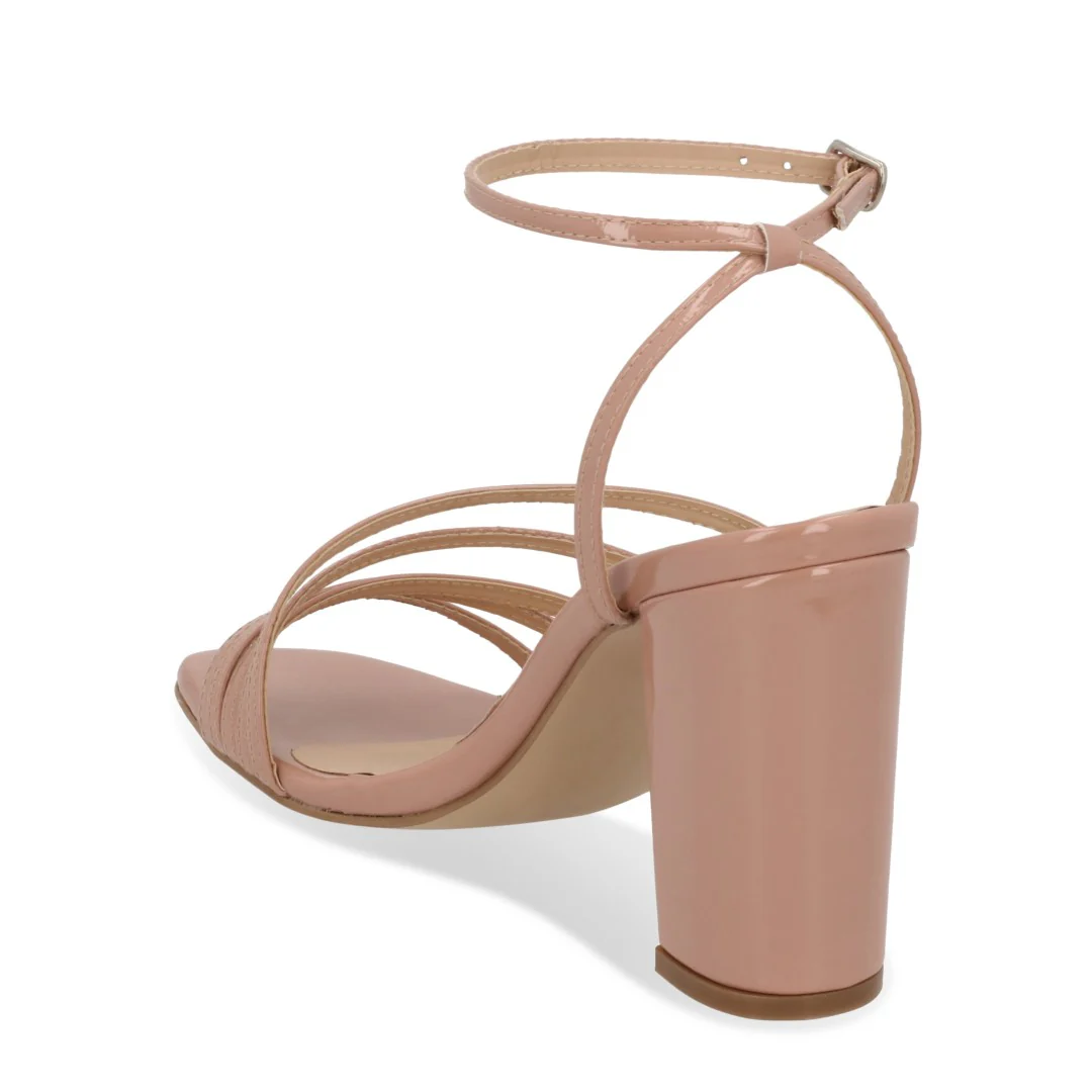 SANDALIA DE TACÓN BEIGE Y NEGRO CON TIRAS 29932 - Image 9