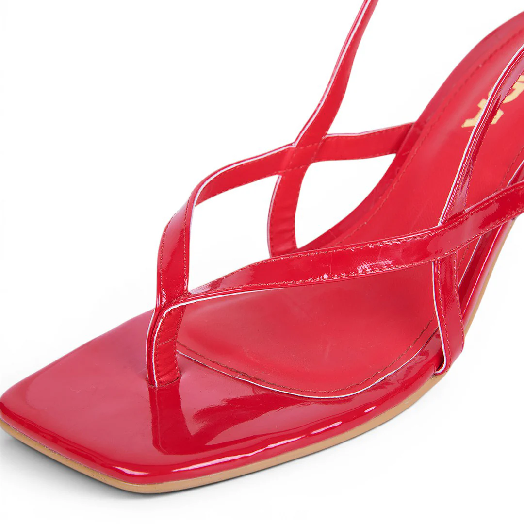 SANDALIA DE TACÓN BEIGE Y ROJO 27812 - Image 12