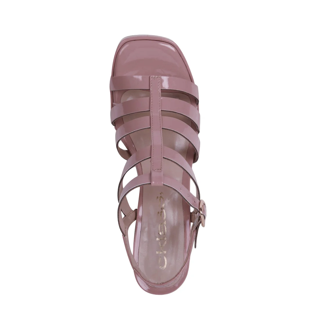 SANDALIA DE TACÓN CON TIRAS BEIGE 03943 - Image 4