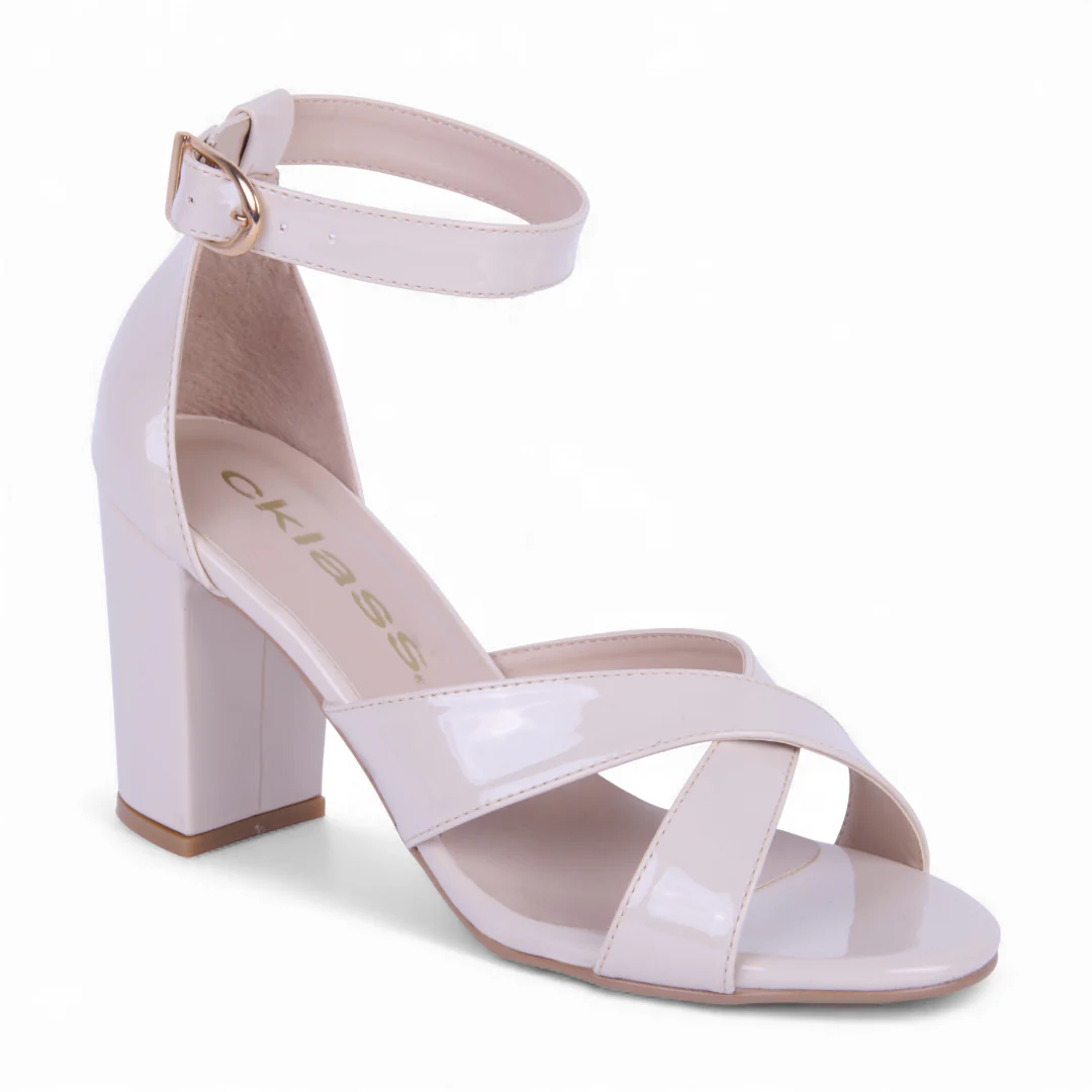 SANDALIA DE TACÓN IVORY CON PULSERA 27813